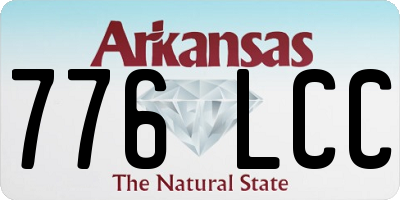 AR license plate 776LCC