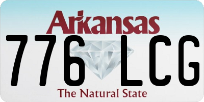 AR license plate 776LCG