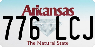 AR license plate 776LCJ