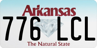 AR license plate 776LCL