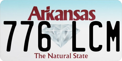 AR license plate 776LCM