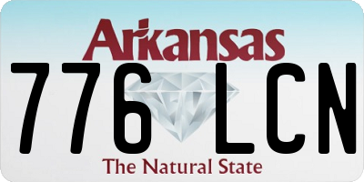 AR license plate 776LCN