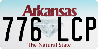 AR license plate 776LCP
