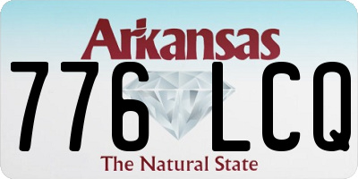 AR license plate 776LCQ