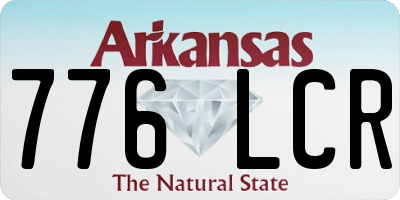 AR license plate 776LCR