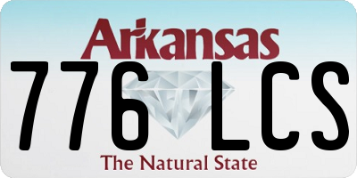 AR license plate 776LCS