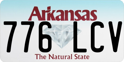 AR license plate 776LCV