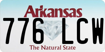 AR license plate 776LCW