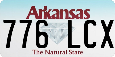AR license plate 776LCX