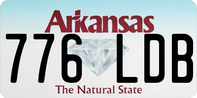 AR license plate 776LDB