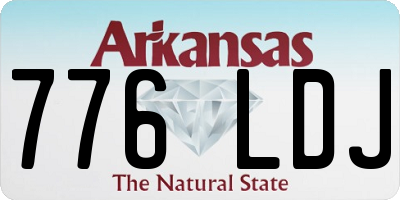 AR license plate 776LDJ
