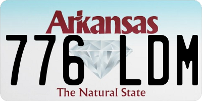 AR license plate 776LDM