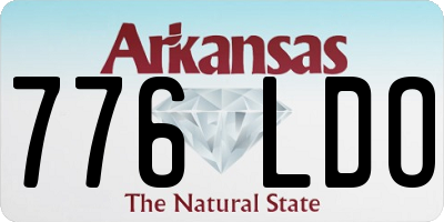 AR license plate 776LDO