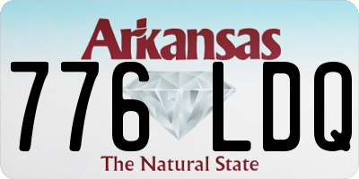 AR license plate 776LDQ