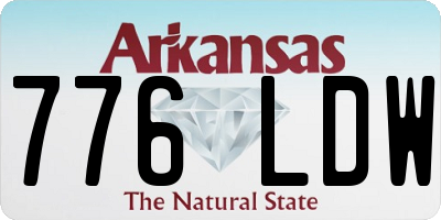 AR license plate 776LDW