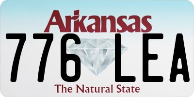 AR license plate 776LEA