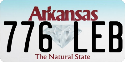 AR license plate 776LEB
