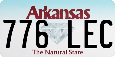 AR license plate 776LEC