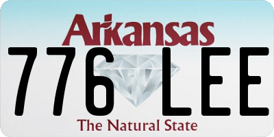 AR license plate 776LEE
