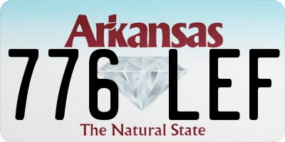 AR license plate 776LEF