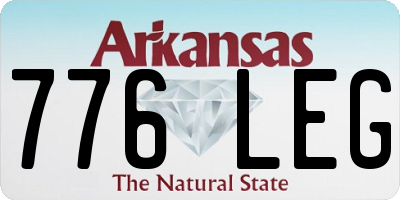 AR license plate 776LEG