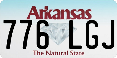AR license plate 776LGJ