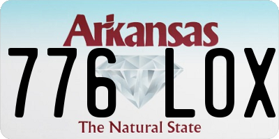 AR license plate 776LOX