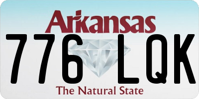 AR license plate 776LQK