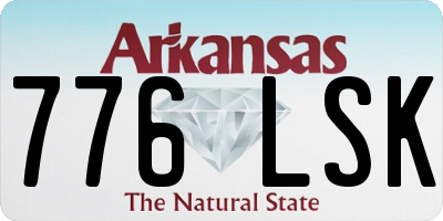 AR license plate 776LSK