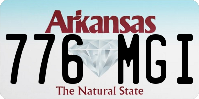 AR license plate 776MGI