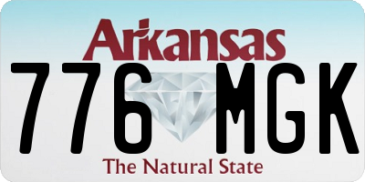 AR license plate 776MGK