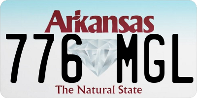 AR license plate 776MGL