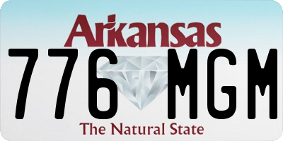 AR license plate 776MGM