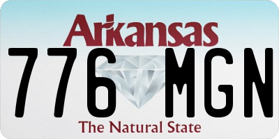 AR license plate 776MGN