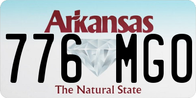 AR license plate 776MGO