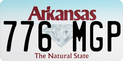 AR license plate 776MGP