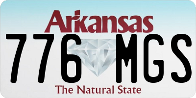 AR license plate 776MGS