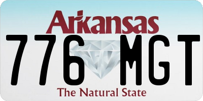 AR license plate 776MGT
