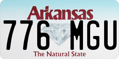 AR license plate 776MGU