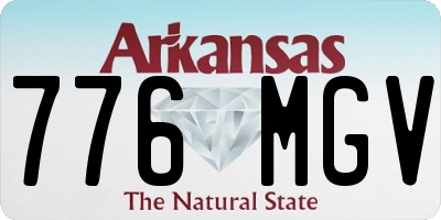 AR license plate 776MGV
