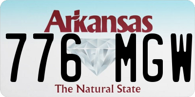 AR license plate 776MGW