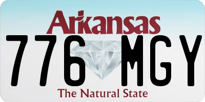 AR license plate 776MGY