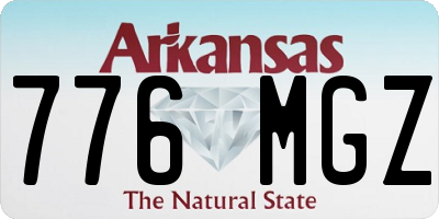 AR license plate 776MGZ