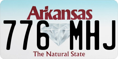 AR license plate 776MHJ