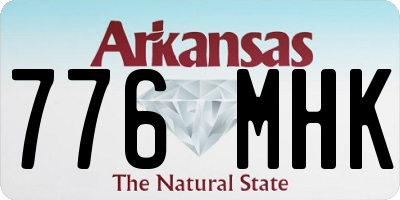 AR license plate 776MHK