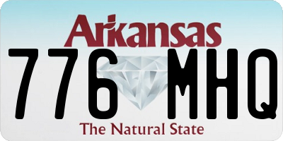 AR license plate 776MHQ