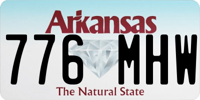 AR license plate 776MHW