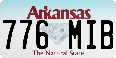 AR license plate 776MIB