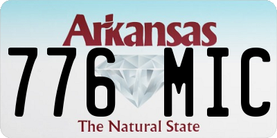 AR license plate 776MIC
