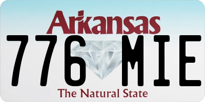 AR license plate 776MIE